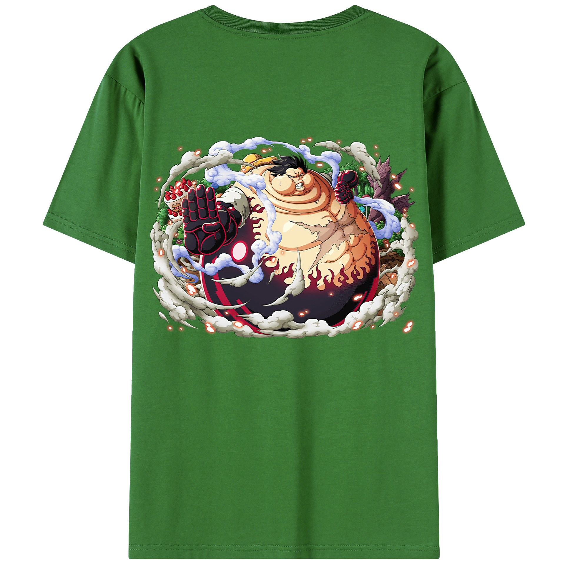 ワンピース モンキー・D・ルフィ ONE PIECE Monkey D. Luffy レディース半袖Tシャツ(バックプリント)